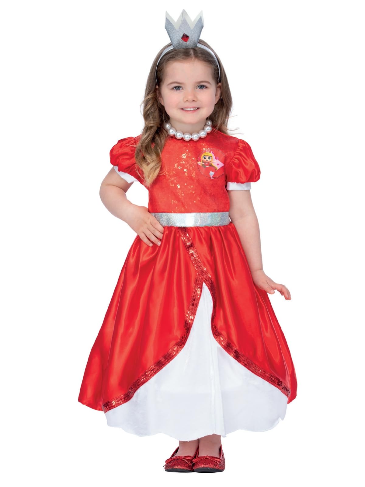 Smiffys True and the Rainbow Kingdom Grizelda Costume, Childrens Red & White Dress, Necklace & Headband, Official License Outfit, Official True and the Rainbow Kingdom Fancy Dress