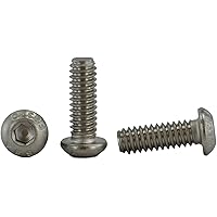 Stainless 1/4-20 x 3/4" (1/2" to 3" Available) Socket Button Head Cap Screws, Full Thread, Hex Drive, Stainless Steel 18-8, C