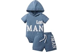 Newborn Baby Boys Summer Romper Clothes Infant Short Sleeve Letter Print Pullover Tops Shorts Set Outfits