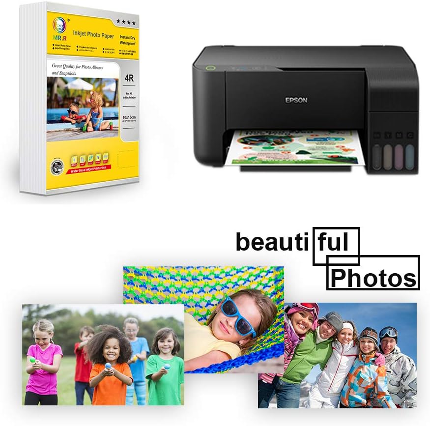 MR.R Inkjet Glossy Photo Paper 200 GSM 4" x 6" 10 x 15 cm 102 x 152 mm 4R x 50 Sheets for Epson Canon Inkjet Printer - Image 5