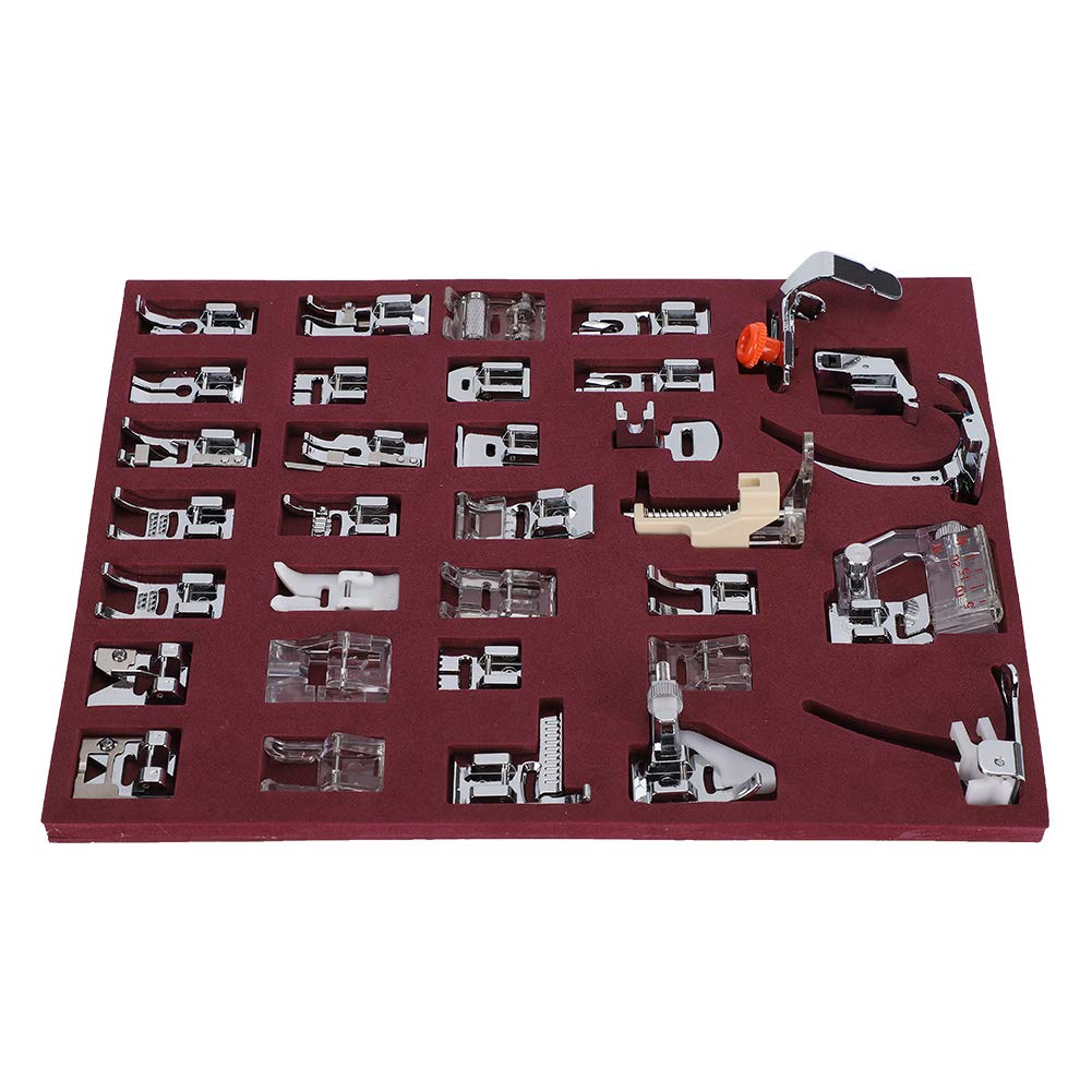 32Pcs Sewing Machine Presser Feet Set - Complete Professional Multifunctional Kit for Domestic Sewing Accessories