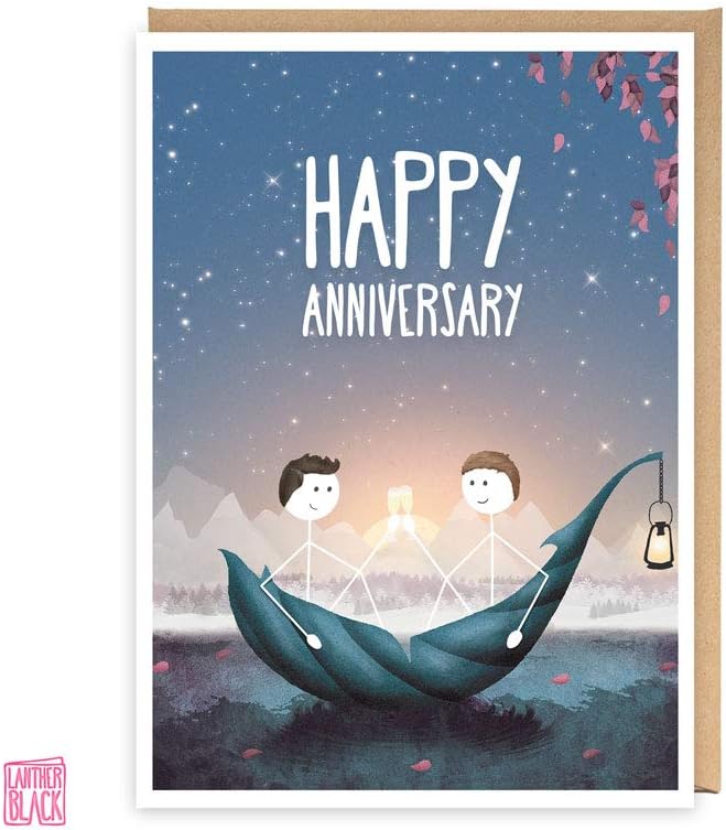 Tarjeta De Aniversario LGBT Para Esposa - Diseño 'Esposa Maravillosa' 145x145 Mm