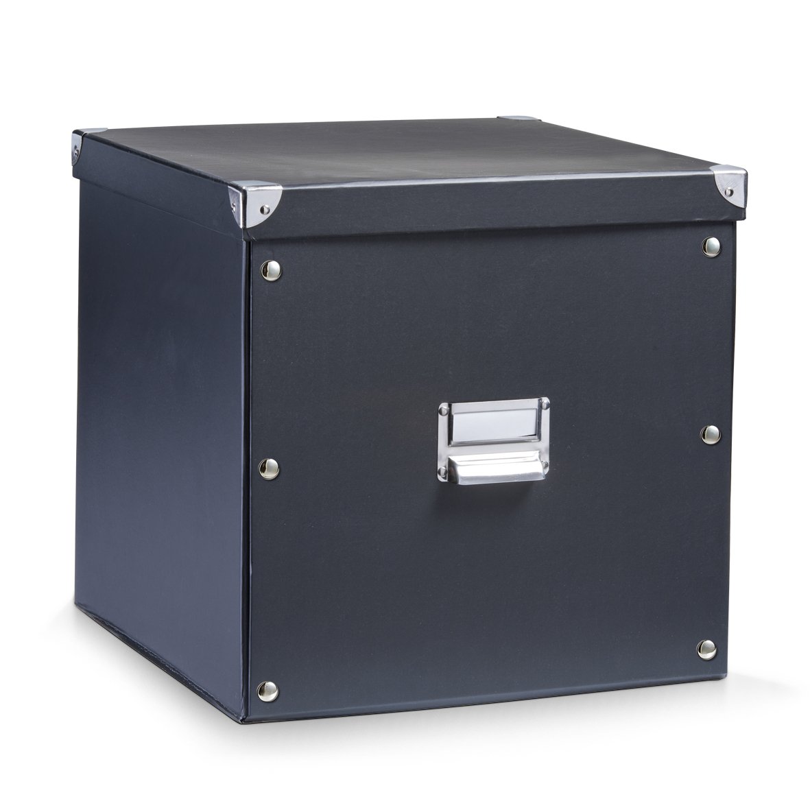 Zeller 17635 33.5 x 33 x 32 cm Storage Box Cardboard, Black