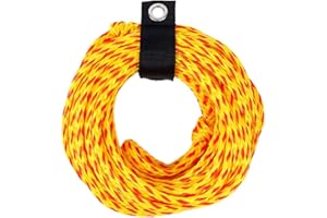 YAXSHIMU Heavy Duty Towable Tube Tow Rope, 60' 1-Section Floating Waterski Tow Rope