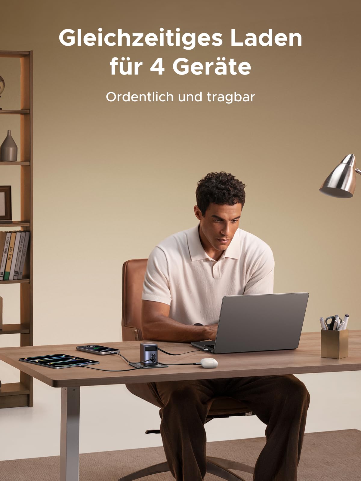 UGREEN Nexode 100W USB C Ladegerät mit Einziehbarem Kabel 4-Port GaN Netzteil Retractable Charger mit Ladekabel für Laptop kompatibel mit MacBook Pro/Air, Galaxy S-A Serie, iPhone 16-8 Serie, iPads 4