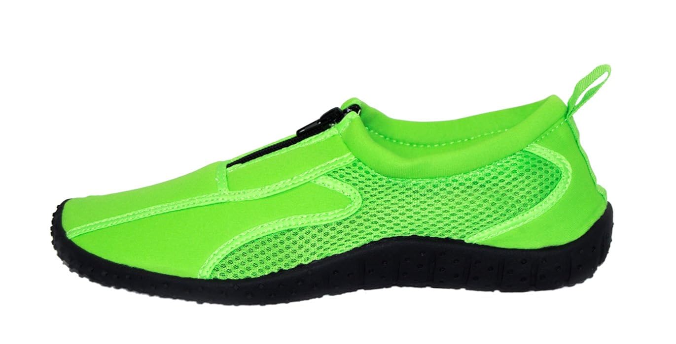Rockin Footwear Kids Aqua Neon Zippers Rubber Water Shoe Water Shoes Boys' kmotors.co.th