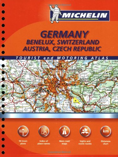 Michelin Germany: Benelux, Switzerland, Austria, Czech Republic: Tourist And Motoring Atlas (Michelin Tourist and Motoring Atlas) by