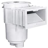 Sta-Rite 08650-6404 U-3 SwimQuip Inground Skimmer for Concrete Pools, 2 Inch Slip with 1 1/2 Inch Slip Reducers, Grey w/ Grey Lid &amp; Frame, without Float