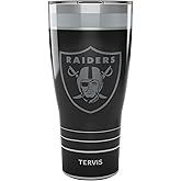 Tervis Traveler NFL Las Vegas Raiders - Night Game Triple Walled Insulated Tumbler Travel Cup Keeps Drinks Cold & Hot, 30oz, Stainless Steel