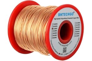 BNTECHGO 22 AWG Magnet Wire - Enameled Copper Wire - Enameled Magnet Winding Wire - 1.0 lb - 0.0256" Diameter 1 Spool Coil Natural Temperature Rating 155℃ Widely Used for Transformers Inductors