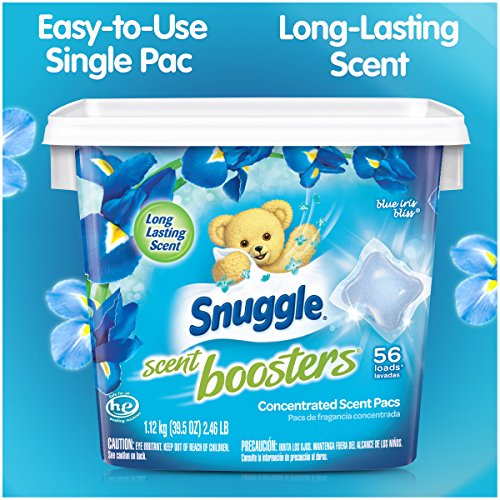 Snuggle Laundry Scent Boosters Concentrated Scent Pacs, Blue Iris Bliss, Tub, 56 Count - Thumbnail 3