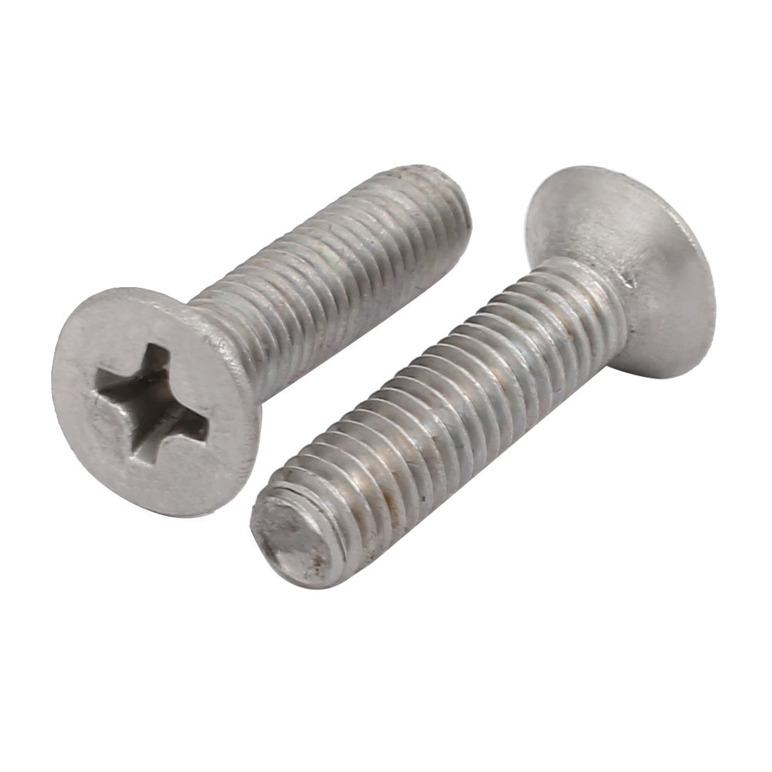 Sourcingmap M5x20mm 304 Stainless Steel Flat Head Phillips Drive Left Hand Thread Bolt 2pcs