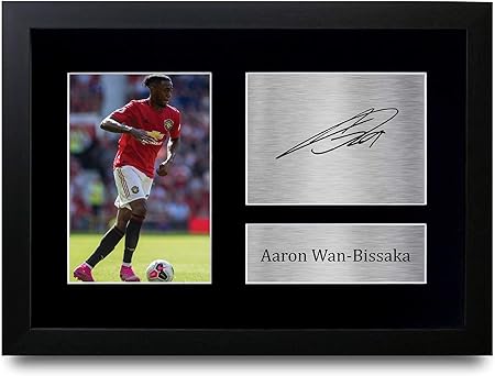 Hwc Trading Aaron Wan Bissaka Manchester United Man Utd Gifts Printed Signed Autograph Picture For Fans And Supporters A4 Framed Amazon Co Uk Kitchen Home