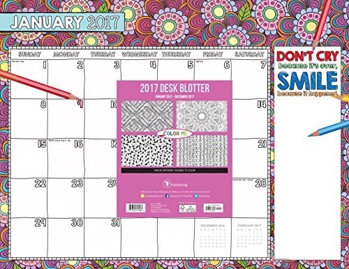 2017 COLOR ME 12 Month Desk Blotter by 