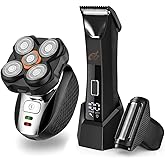 OTY Kit Get It All Head Shaver and Body Trimmer for Men, Bald Groomer and Intimate Trimmer, Waterproof Cordless 8-in-1 Complete Grooming Kit