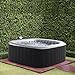M-spa mspa Lite Alpine Inflatable Hot Tub | Relaxation and Hydrotherapy Portable Outdoor Jacuzzi Tub Jets Bubble Massage Pool Square for 4 Persons ( 62 x 62 x 27 inches )