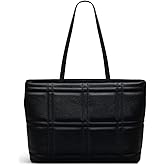 RADLEY London Sunny Dene Quilt Women’s Medium Leather Ziptop Tote Bag, Black