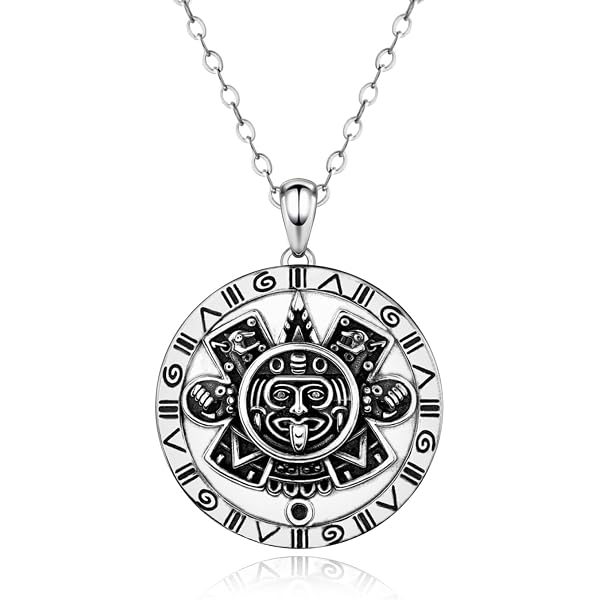 【 mexican　jewelry　925 】 PELOVNY Aztec Jewelry 925 Sterling Silver Mictlantecuhtli Skull