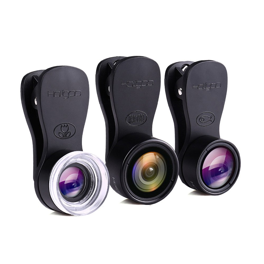 Holigoo Premium Clip-On Cell Phone Lens Kit Wide-Angle Lens 0.36X + Fisheye 1.. 21 61Akluo82KL