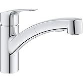 GROHE 30306001 Eurosmart Dual Spray Pull-Out Kitchen Faucet with Sprayer, 1.75 GPM, Chrome