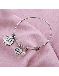 Zuo Bao - Pulsera para hijas, regalo para hijas, regalo de la vida, acero inoxidable, B07CL11DFW_US