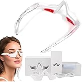 Red Light Therapy Device for Under Eye, Red Light Microcurrent Massager Glasses for Eye Bags Dark Circles Puffiness Wrinkles Fine, 660nm Red Light-Therapy Device for Eyes Bag