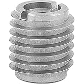 E-Z LOK Knife Thread Insert for Hard Wood, 0.25-20, 0.500 in, 10 ct | Stainless Steel construction