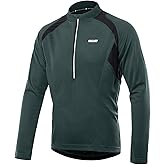 ARSUXEO Men's Half Zipper Cycling Jerseys Long Sleeves Mountain Bike Shirts 6031