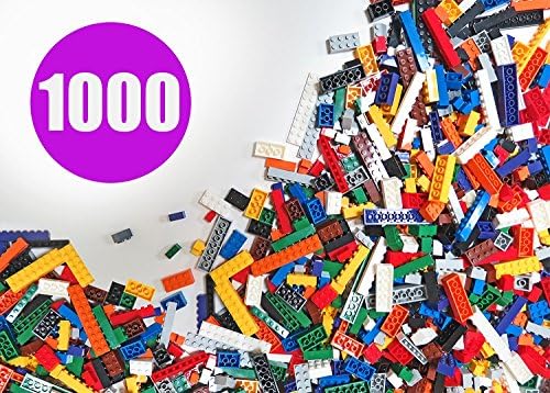 SainSmart Jr. 1000 Pcs Bulk Blocks, Building Bricks with 10 Shapes and Colors, Compatible with All Major Brands