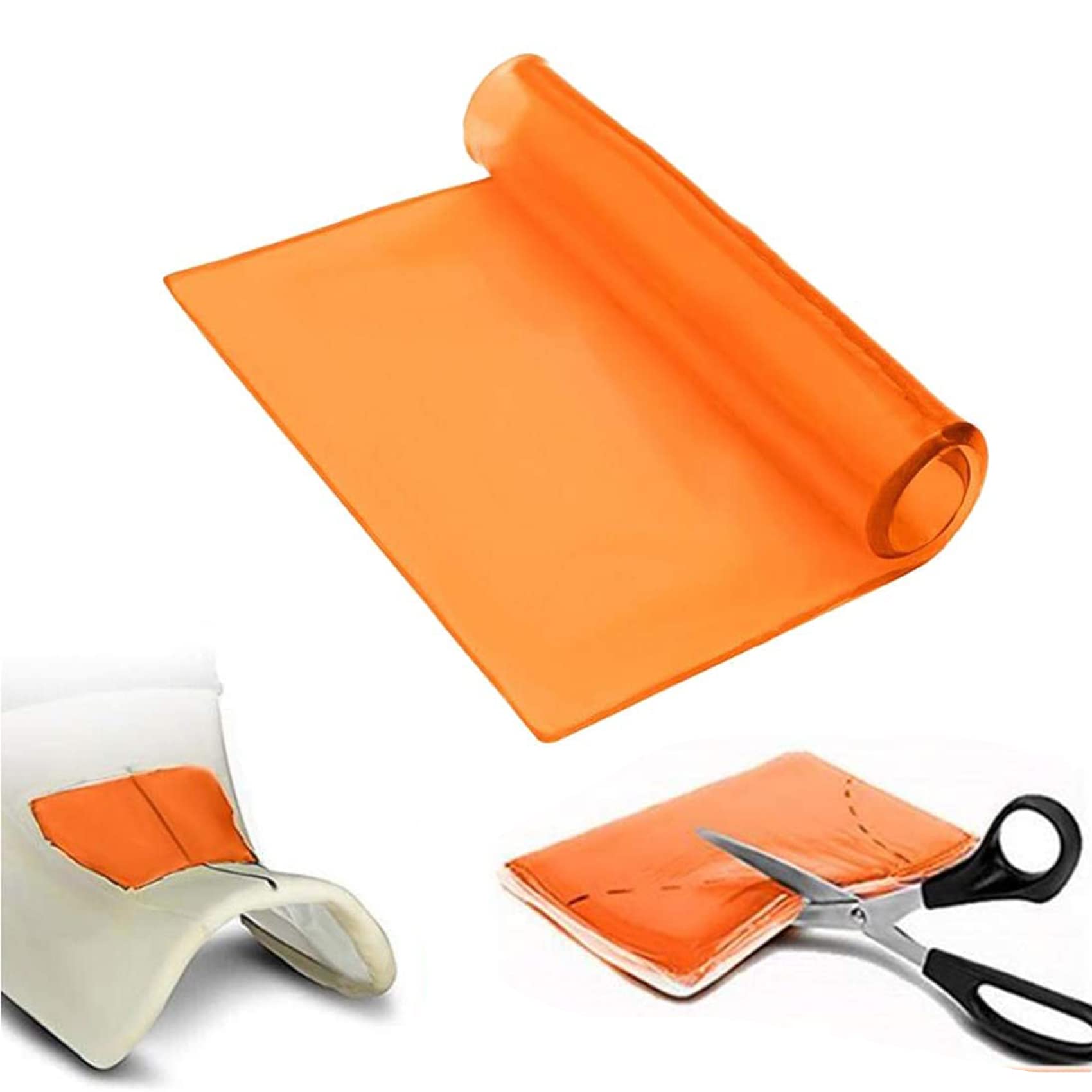 Photo 1 of LisylineAuto Motorcycle Seat Gel Pad Driver/Passenger Seat Cushion Shock Absorption Mat Reduce Fatigue Comfortable Soft Pad DIY Seat Pad Cooling Cushion Motorcycle Seat Foam Orange (25 x 25 x 1cm)