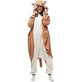 SEEKHINE Adult Cosplay Costume Animal Platypus Onesie Unisex Novelty One-Piece Pajamas Sleepwear for Men Women