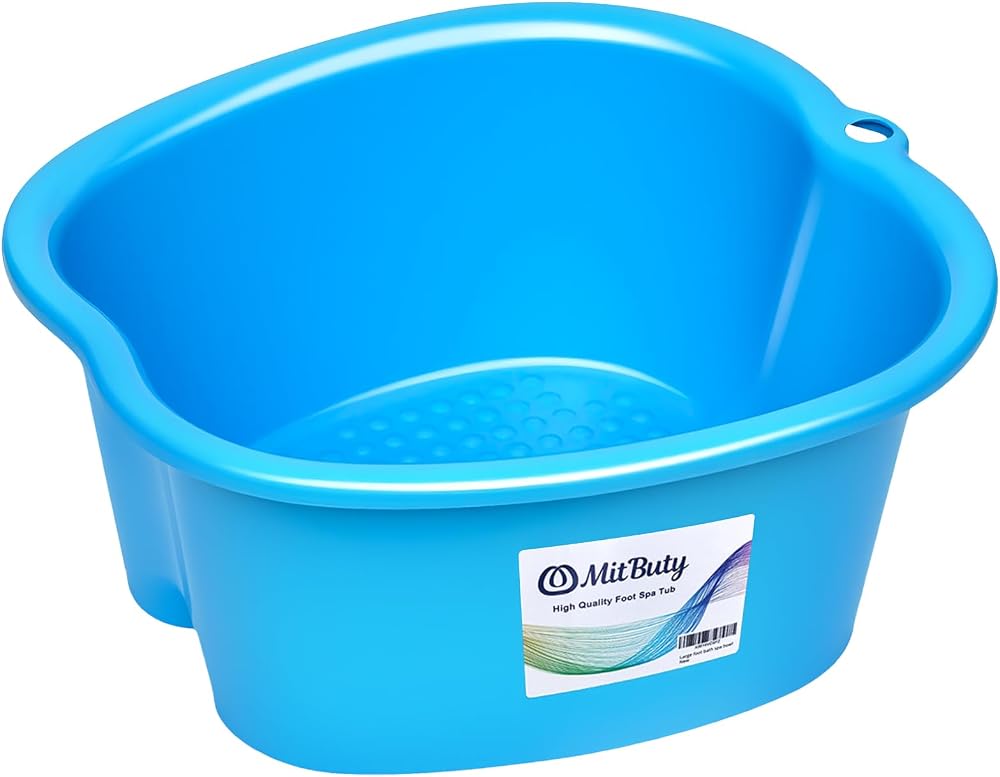 MitButy Large Foot Bath Spa Bowl - Sturdy Plastic Foot Soak Basin for Pedicure