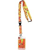 Chainsaw Man ID Lanyard Breakaway Badge Holder w/Character Card & Pochita Rubber Pendant Charm for Keys Keychain Wallet