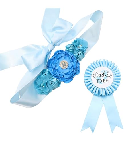 Ripakiya Paquete De 2 Decoraciones De Baby Shower, Banda Amarilla De Mamá A Abeja Y Placa De Hojalata De Papá A Abeja Con Bonito Patrón De Abeja, Regalos De Fiesta De