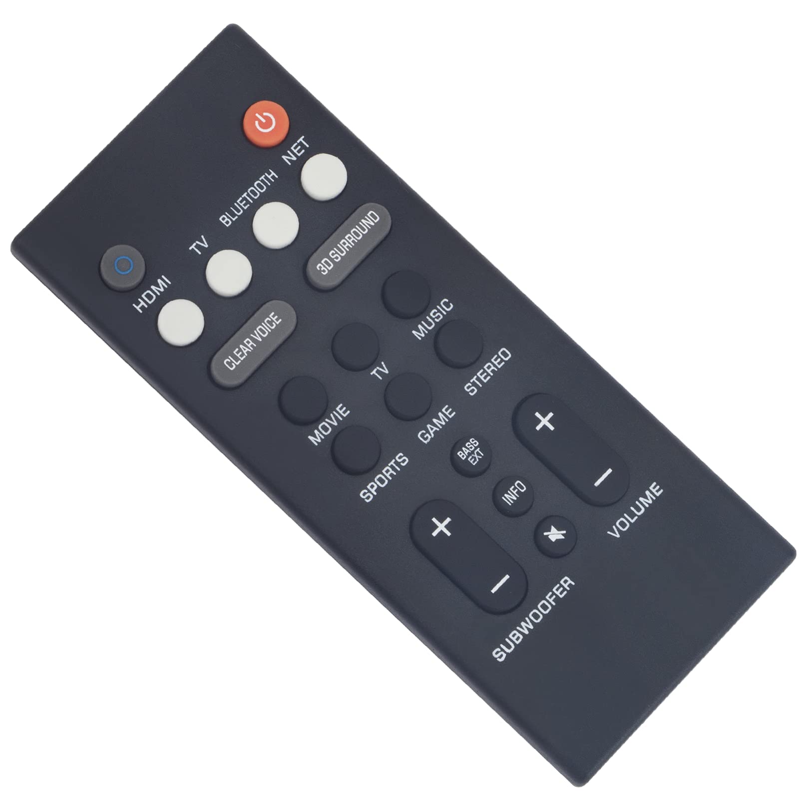 New YAS-209 Replace Remote Control - VINABTY YAS-109 Soundbar Remote Control Replacement for YAMAHA Sound bar YAS-209 YAS-109 YAS209 YAS109 YAS 209 YAS 109 Remote Controller