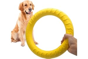 DLDER XL Large Indestructible Dog Toys, Dog Chew Toys for Aggressive Chewers,Flying Discs for Medium/Large Breeds. Floating Dog Ring Toys for Throwing, Catching, Grabbing. (12 Inch)
