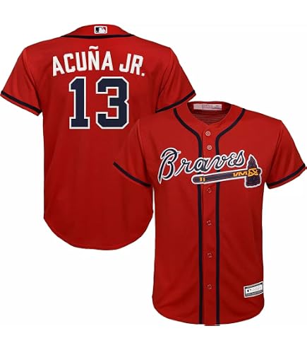 Amazon.com: Ronald Acuna Jr. Atlanta Braves #13 White Youth Cool