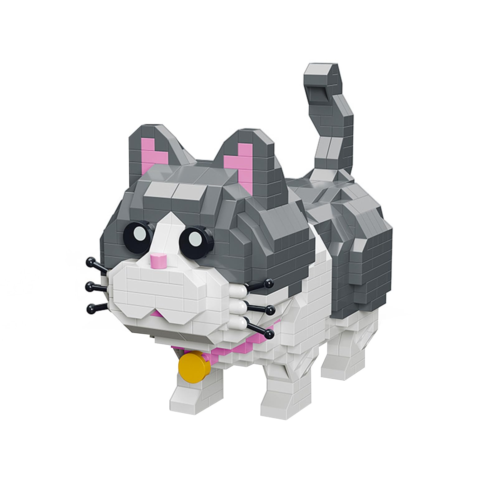NOOLY Cute Pet Series Micro Building Block For Home And Office Decoration WKLJM-06 (Blue Cat, 673 Pcs)