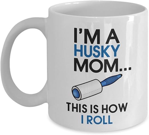 husky mom mug