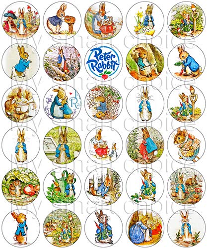 Peter Rabbit Wafer Buy 30 x Edible Cupcake Toppers – Peter Rabbit Themed Collection of ...