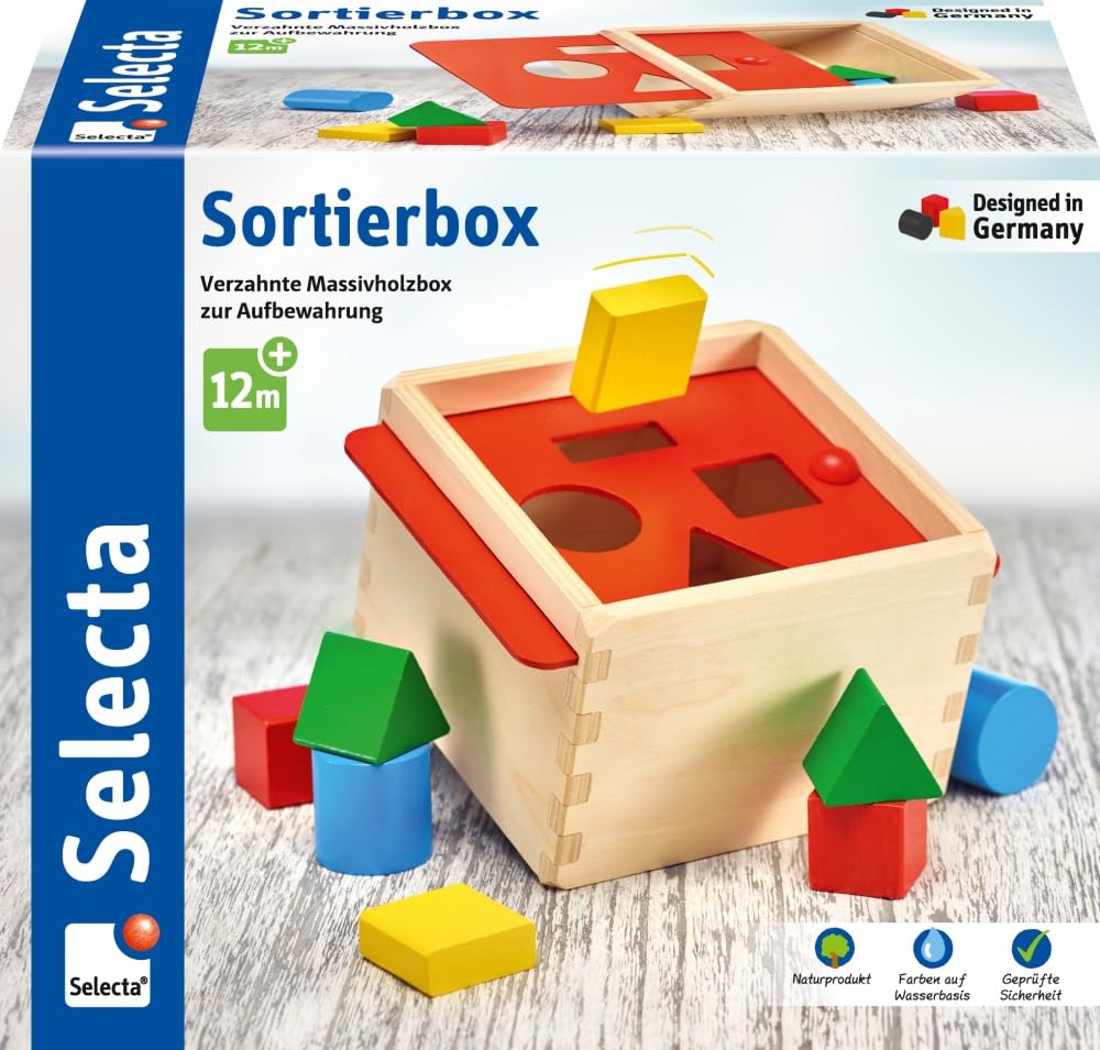 Selecta 62005 Wooden Sorting Box 14 cm