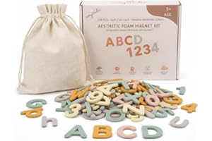 Magnetic Letters & Numbers for Kids – 138 PCS Montessori Alphabet Magnets Set with Uppercase, Lowercase, Numbers & Symbols – 