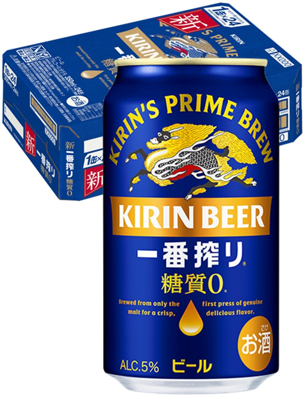 一番搾り糖質ゼロ キリン ビール350ml×24本商品画像