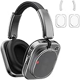 for Nothing Headphone (1) Shell Cover Protector, TPU Ear Cup Cover and PC Headband Compatible with Nothing Headphone (1),Anti-Scratch Ear Cap Headband Protective Accessories (Clear)