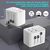 Diswoe Universal Travel Adapter with 2 USB A and 3 USB C Ports view 7