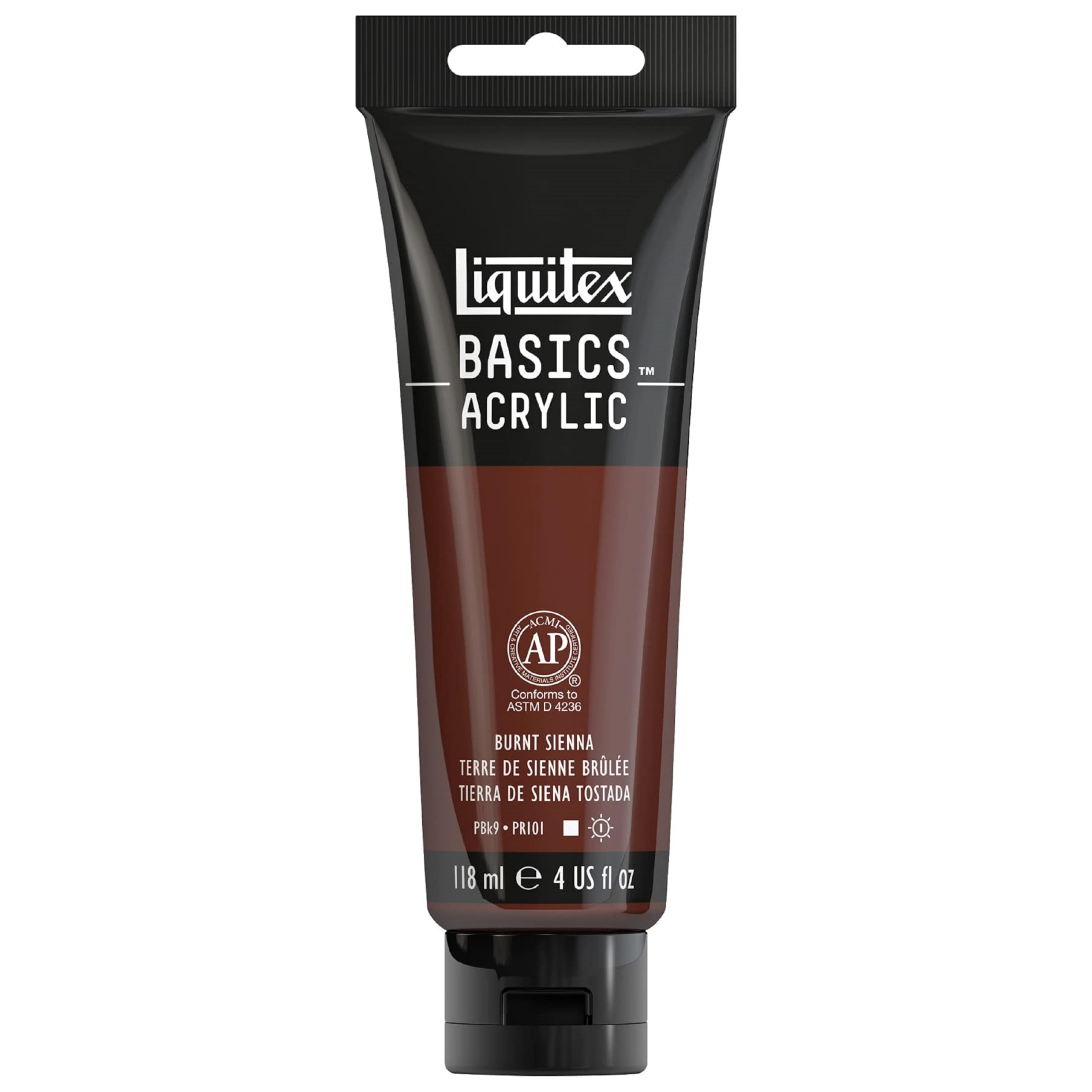 Photo 1 of Liquitex BASICS Acrylic Paint, 118ml (4-oz) Tube, Burnt Sienna