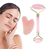JEOXI 2 in 1 Quality Jade Roller for face and Gua