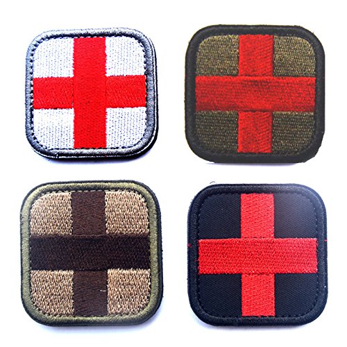 Preself tactics medic patch 4 pieces bundle cross embro…