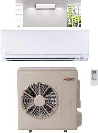 Mitsubishi 12 000 Btu 1 Ton Cooling Heating Ductless Mini Split Wall Mounted Air Conditioning System 115v 17 Seer Home Kitchen Amazon Com