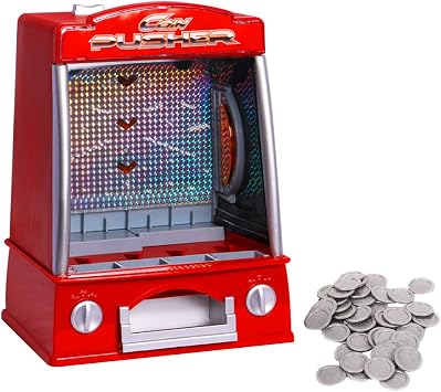 Costway Munzschieber Mit Spielmunzen Coin Pusher 26 X 20 X 35 Cm